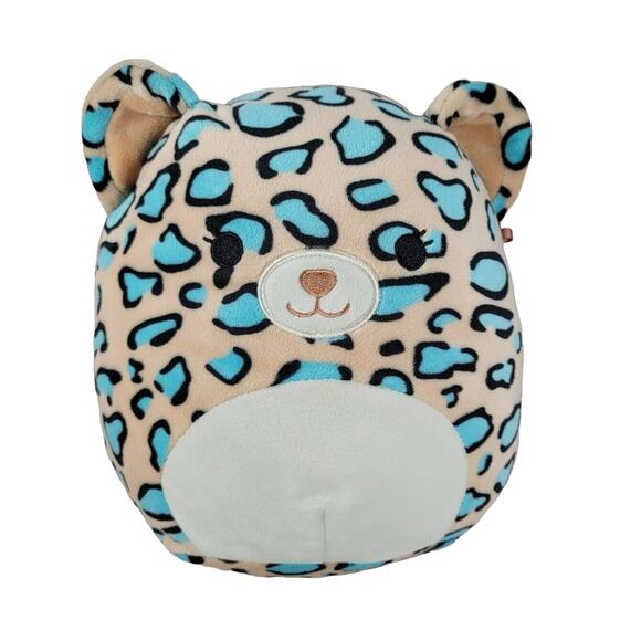 Squishmallow Leopard Plush LIV Teal Blue Spots 2019 Appx 8" Stuffed Animal - Picture 1 of 9